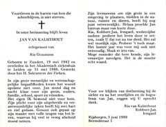 Jan van Kalmthout Ria Graumans