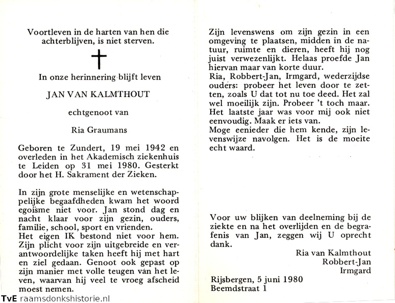 Jan van Kalmthout Ria Graumans