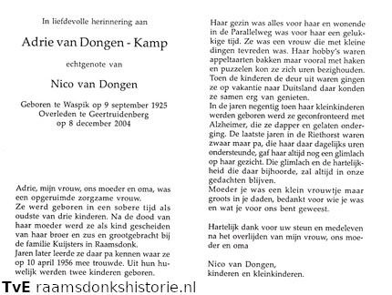 Adrie Kamp- Nico van Dongen