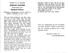 Adriaan Kanters- Elisabeth Eikhout