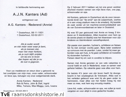 Adrianus J.N. Kanters- Annie G. Nederend