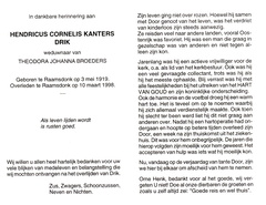 Hendricus Cornelis Kanters- Theodora Johanna Broeders
