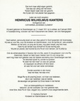 Henricus Wilhelmus Kanters - Catharina Johanna Clement