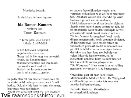 Ida Kanters- Toon Damen