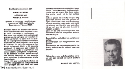 Wim van Kastel Annie van der Veeken