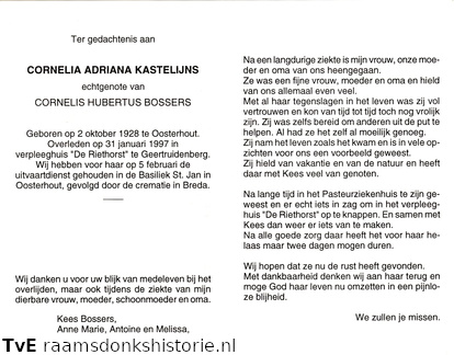 Cornelia Adriana Kastelijns Cornelis Hubertus Bossers