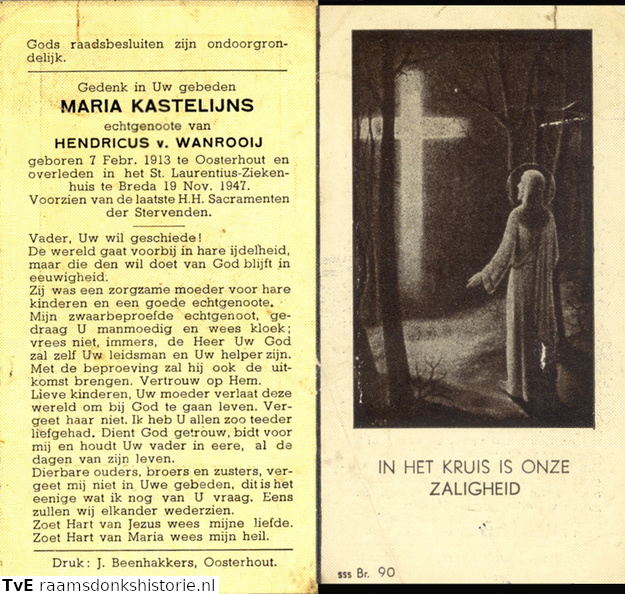 Maria Kastelijns Hendricus van Wanrooij
