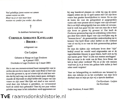 Cornelis Adrianus Kavelaars Cor Luijten
