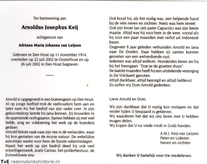 Arnoldus Josephus Keij Adriana Maria Johanna van Leijsen
