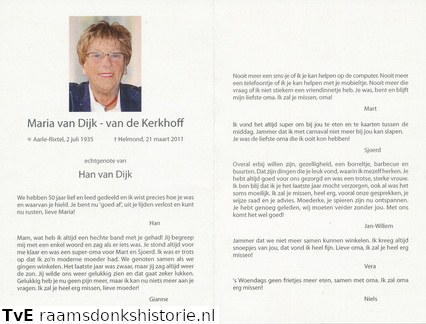 Maria van de Kerkhoff Han van Dijk