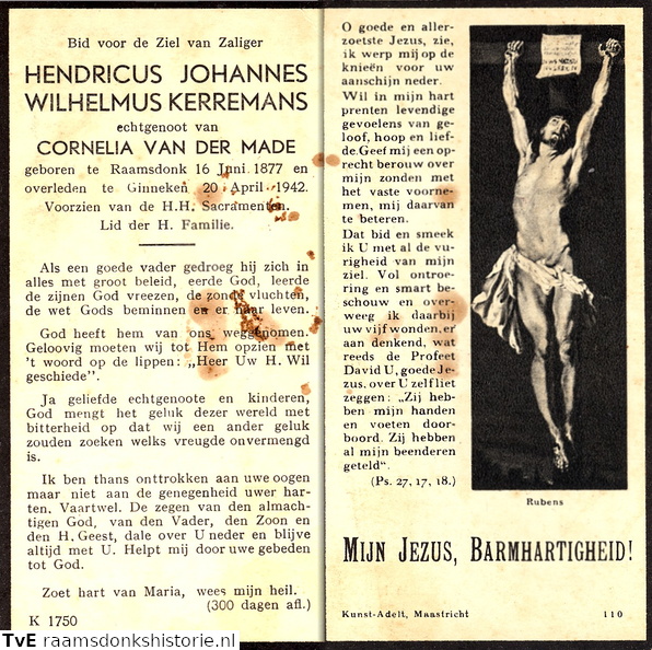 Henricus Johannes Wilhelmus Kerremans- Cornelia van der Made