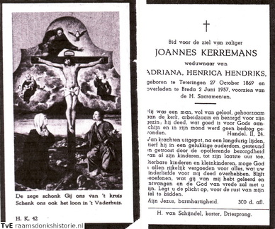 Joannes Kerremans- Adriana Henrica Hendriks