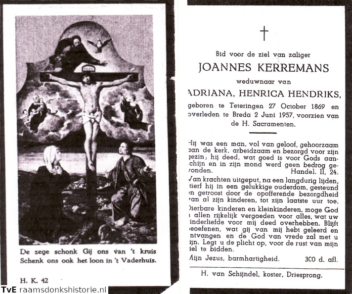 Joannes Kerremans Adriana Henrica Hendriks