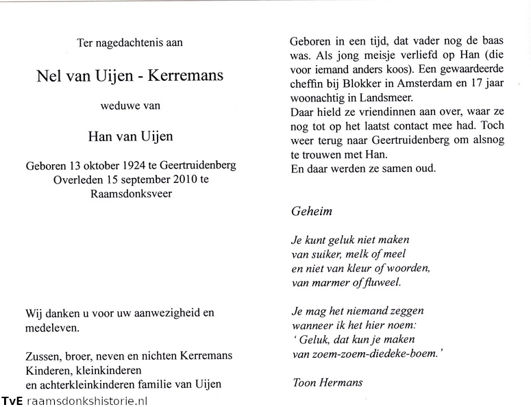 Nel Kerremans- Han van Uijen