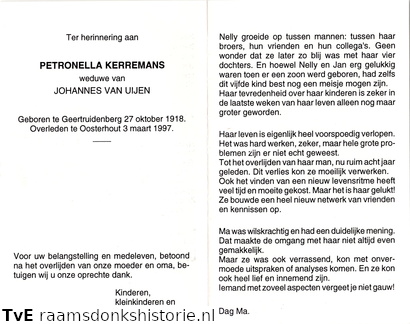 Petronella Kerremans- Johannes van Uijen
