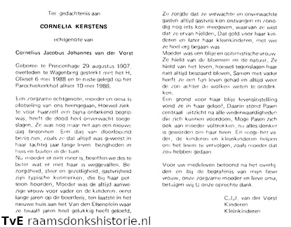 Cornelia Kerstens Cornelis Jacobus Johannes van der Vorst