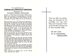 Cornelius Adrianus Kerstens Woutera Henrica Smeulders