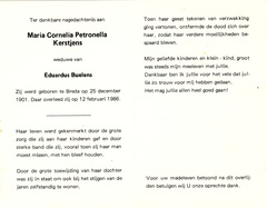 Maria Cornelia Petronella Kerstjens- Eduardus Buelens