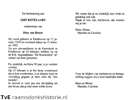 Sjef Ketelaars- Diny van Hoorn