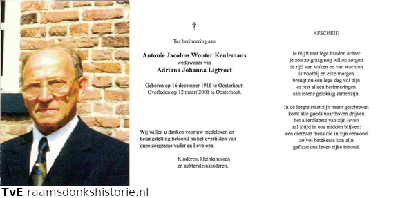 Antonie Jacobus Wouter Keulemans- Adriana Johanna Ligtvoet