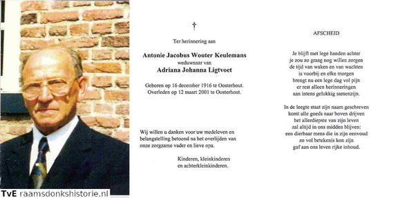 Antonie Jacobus Wouter Keulemans Adriana Johanna Ligtvoet
