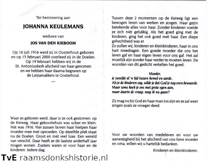 Johanna Keulemans- Jos van den Kieboom
