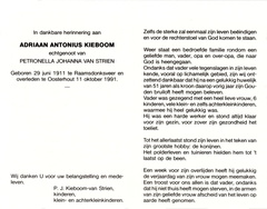 Adriaan Antonius Kieboom- Petronella Johanna van Strien