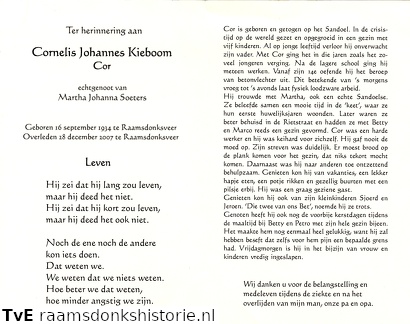Cornelis Johannes Kieboom Martha Johanna Soeters