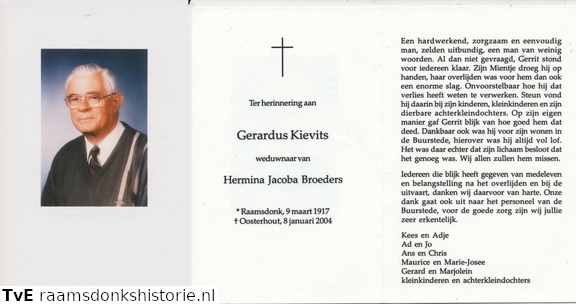 Gerardus Kievits- Hermina Jacoba Broeders