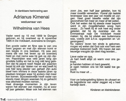Adrianus Kimenai Wilhelmina van Hees