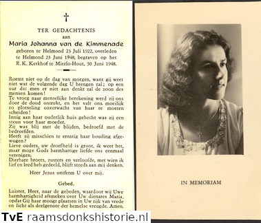 Maria Johanna van de Kimmenade 