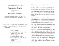 Antonius Kivits- Elisabeth de Been