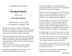 Elisabeth Kivits- Cornelis Soeters
