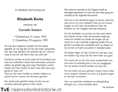 Elisabeth Kivits- Cornelis Soeters