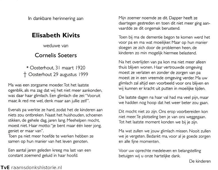 Elisabeth Kivits Cornelis Soeters