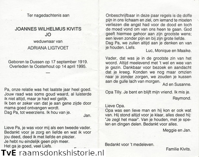 Joannes Wilhelmus Kivits- Adriana Ligtvoet