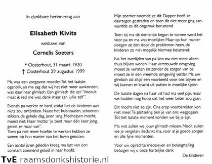 Kivits, Elisabeth  Cornelis Soeters
