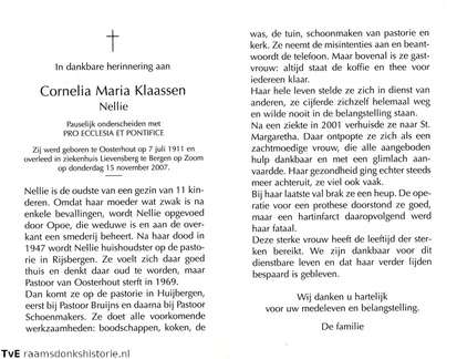 Cornelia Maria Klaassen