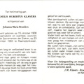 Cornelis Hubertus Klavers- Johanna Maria Broeders