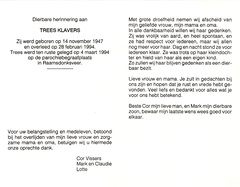 Trees Klavers- Cor Vissers
