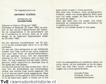 Antonia Klerkx Cornelis Pulles