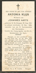 Antonia Klijs- Johannes Aarts