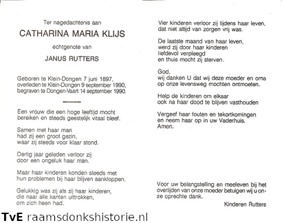 Catharina Maria Klijs- Janus Rutters
