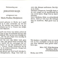 Johannes Klijs- Maria Paulina Marijnissen