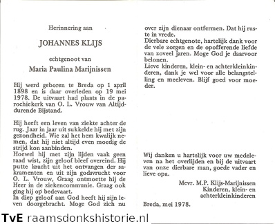 Johannes Klijs- Maria Paulina Marijnissen
