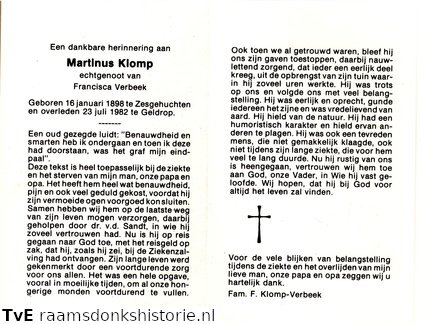Martinus Klomp Francisca Verbeek