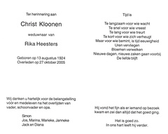 Christ Kloonen- Rika Heesters