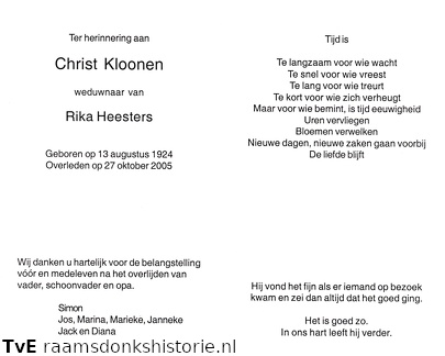 Christ Kloonen- Rika Heesters