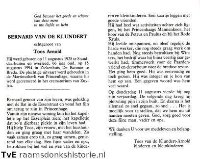 Bernard van de Klundert Toos Arnold