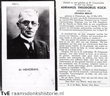 Adrianus Theodorus Kock- Joanna Braat